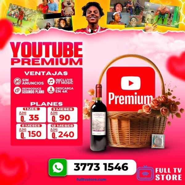 YOUTUBE PREMIUM GUATEMALA